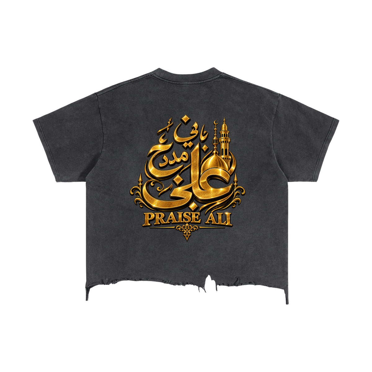 CoZay Signature Lil Durk Vintage Wash Boxy Distressed Hem T-Shirt