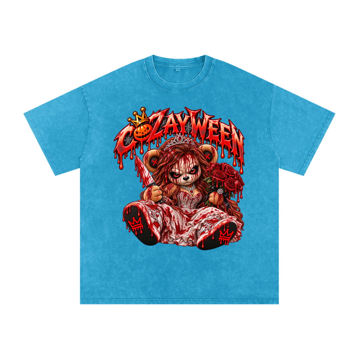 CoZayWeen Carey Snow Washed Oversized Cotton T-Shirt