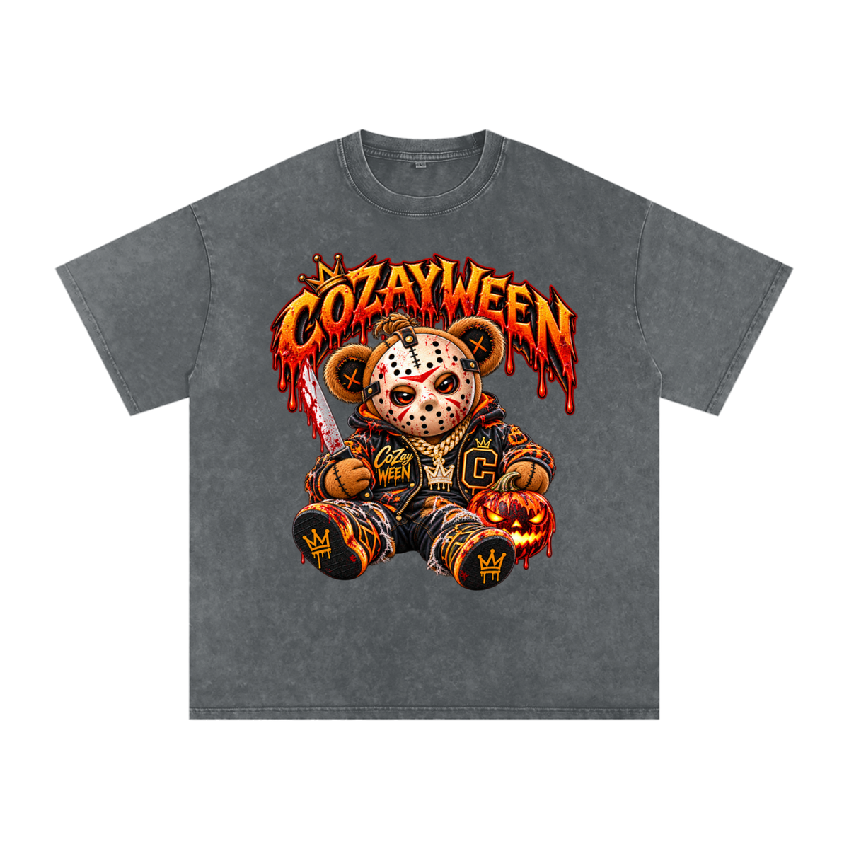 CoZayWeen Jason Snow Washed Oversized Cotton T-Shirt