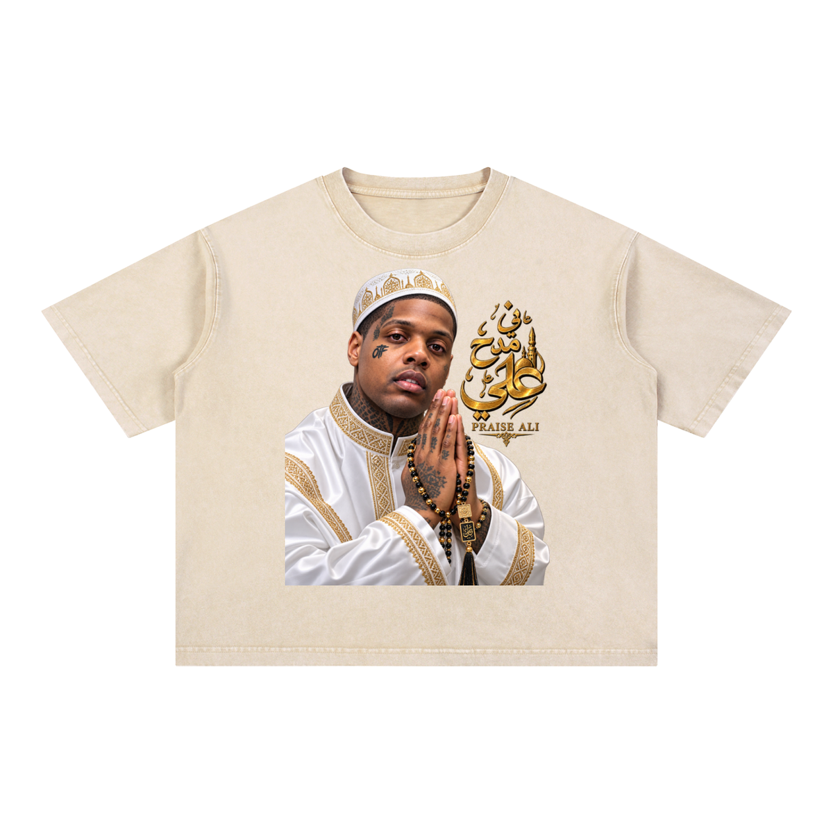 CoZay Signature Lil Durk Mineral Wash Boxy Cotton T-Shirt