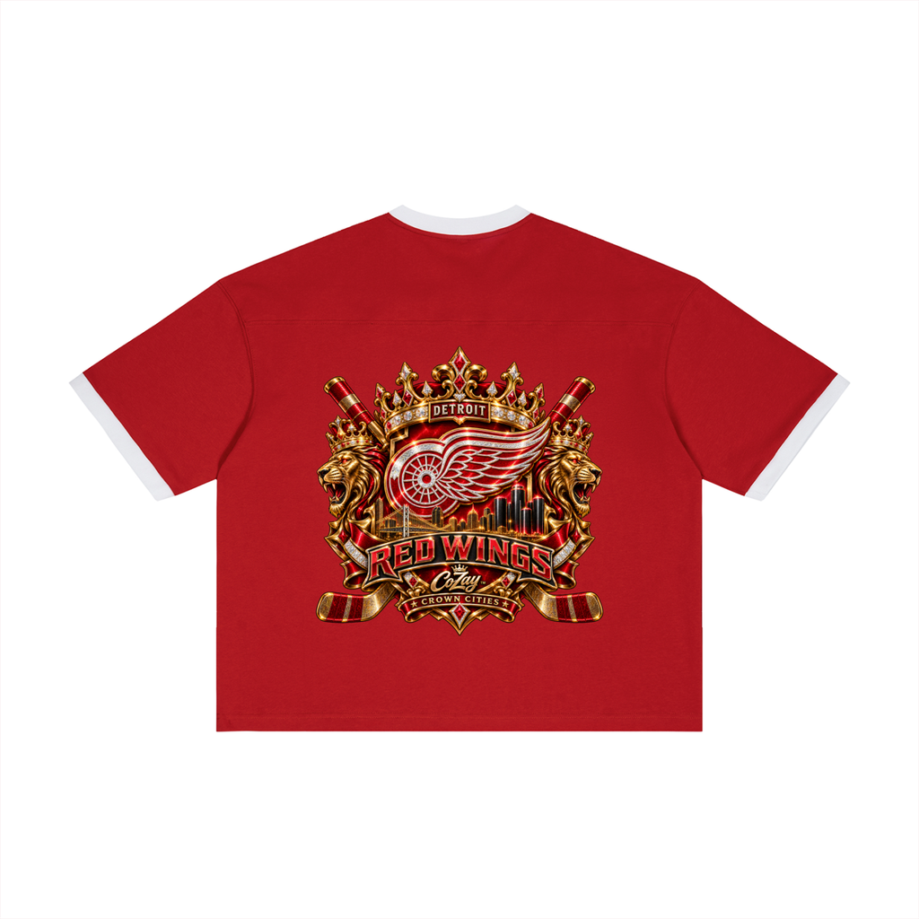 CoZay Crown Cities Detroit Unisex Color Block Boxy T-Shirt