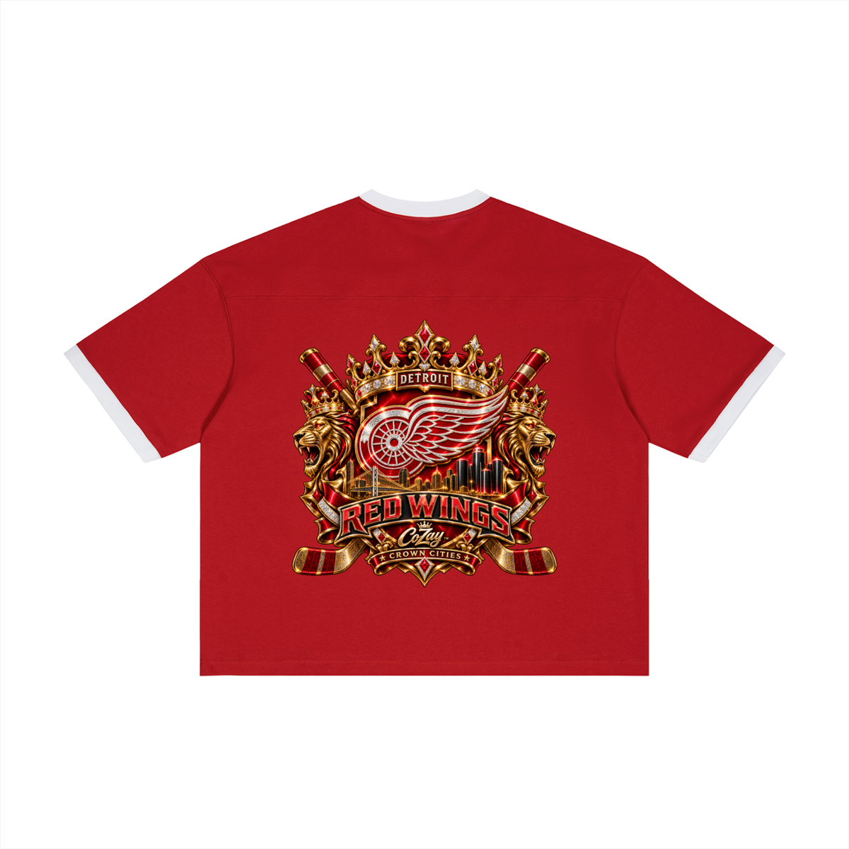 CoZay Crown Cities Detroit Unisex Color Block Boxy T-Shirt