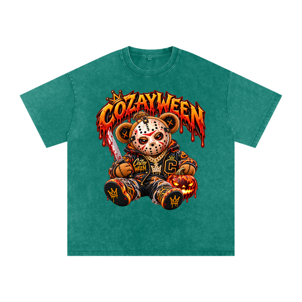 CoZayWeen Jason Snow Washed Oversized Cotton T-Shirt