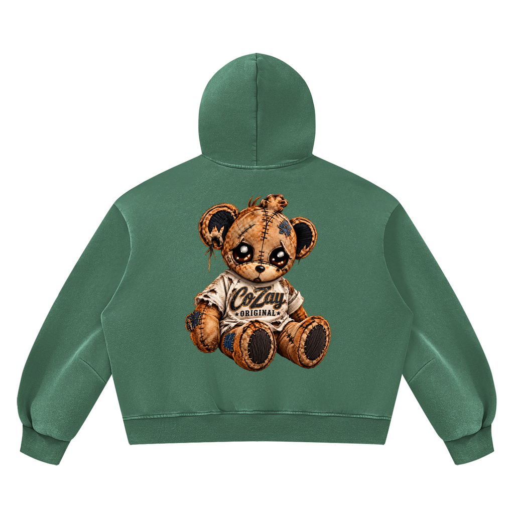 COZAY ORIGINAL Unisex Vintage Wash Boxy Fleece Hoodie