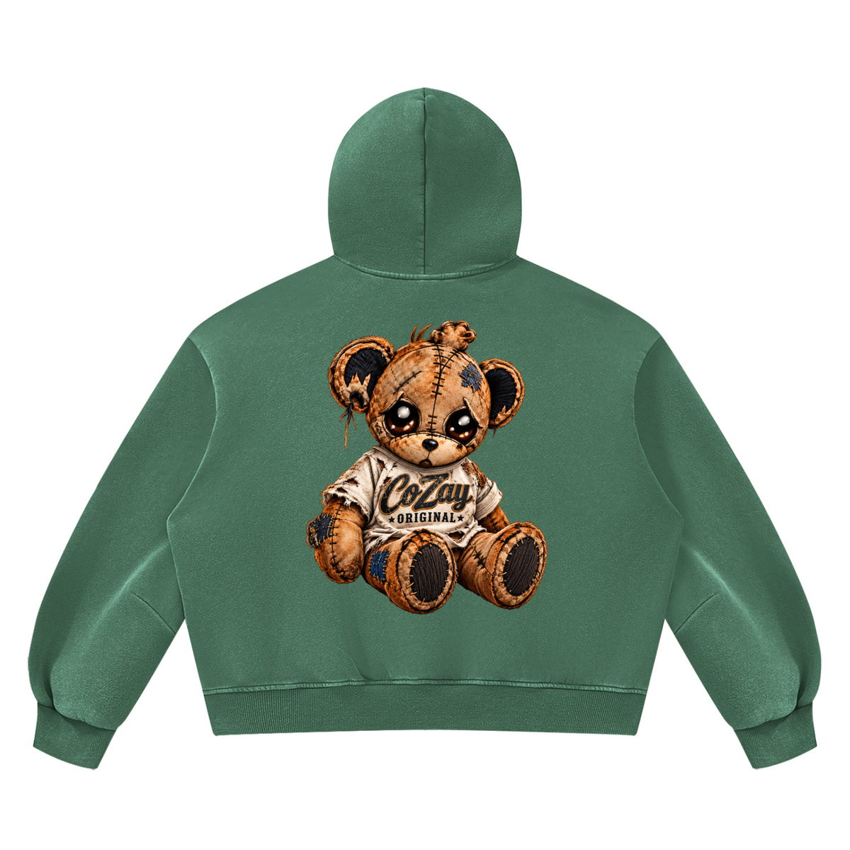 COZAY ORIGINAL Unisex Vintage Wash Boxy Fleece Hoodie