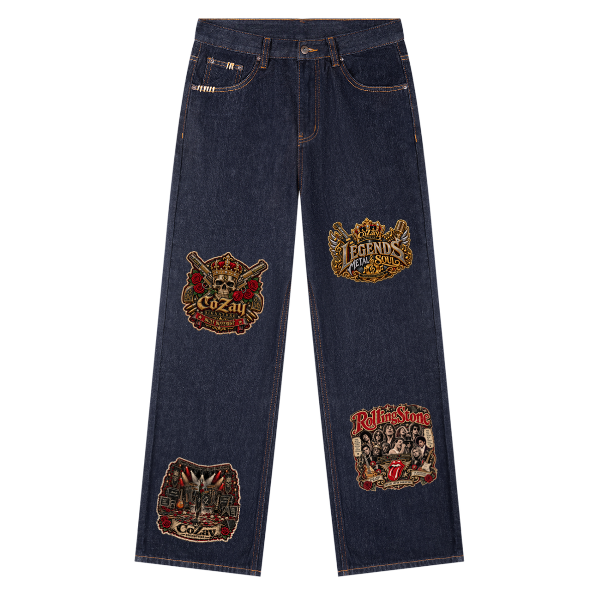 CoZay Legends AOP Heavyweight Straight Leg Denim Jeans