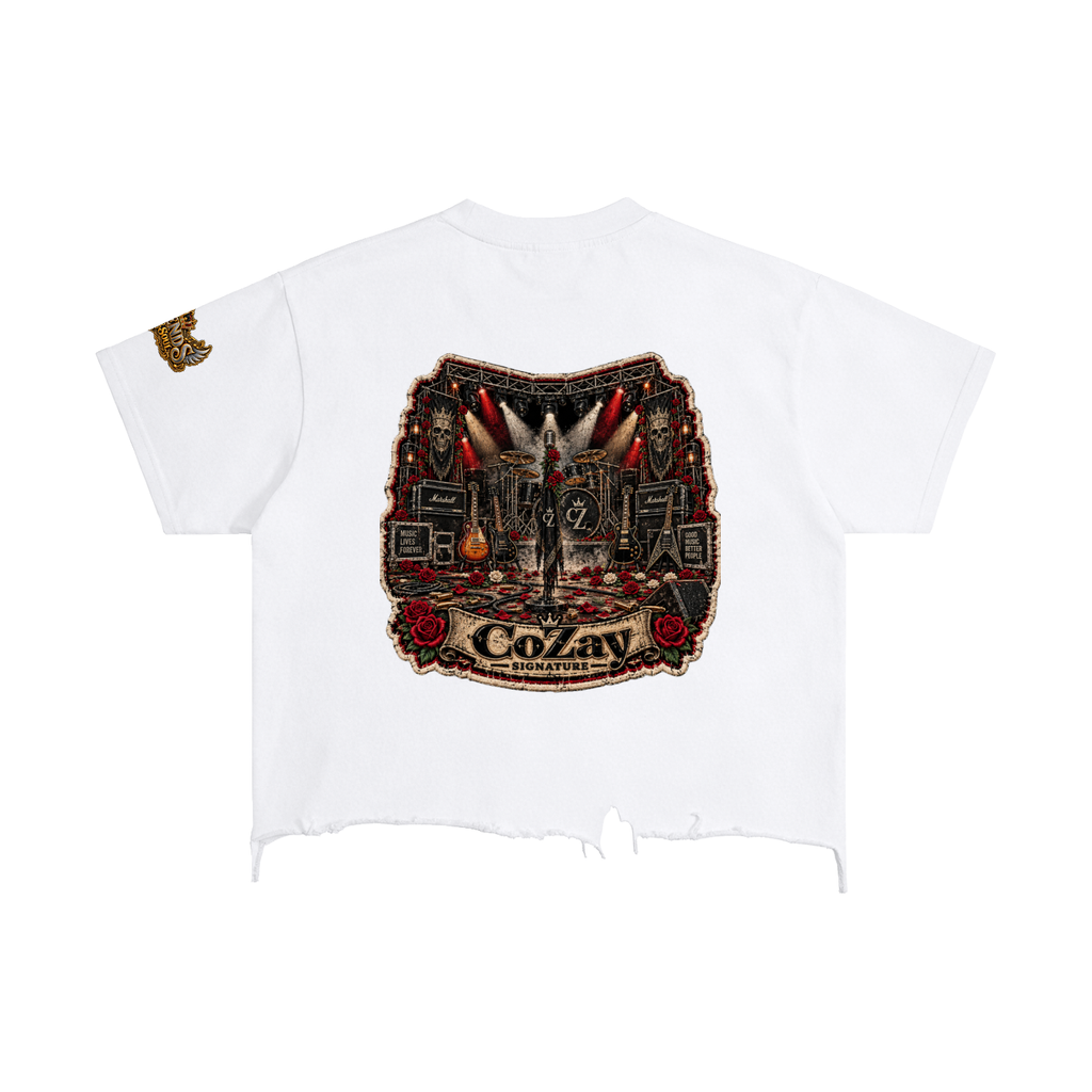 CoZay Legends Vintage Wash Boxy Distressed Hem T-Shirt