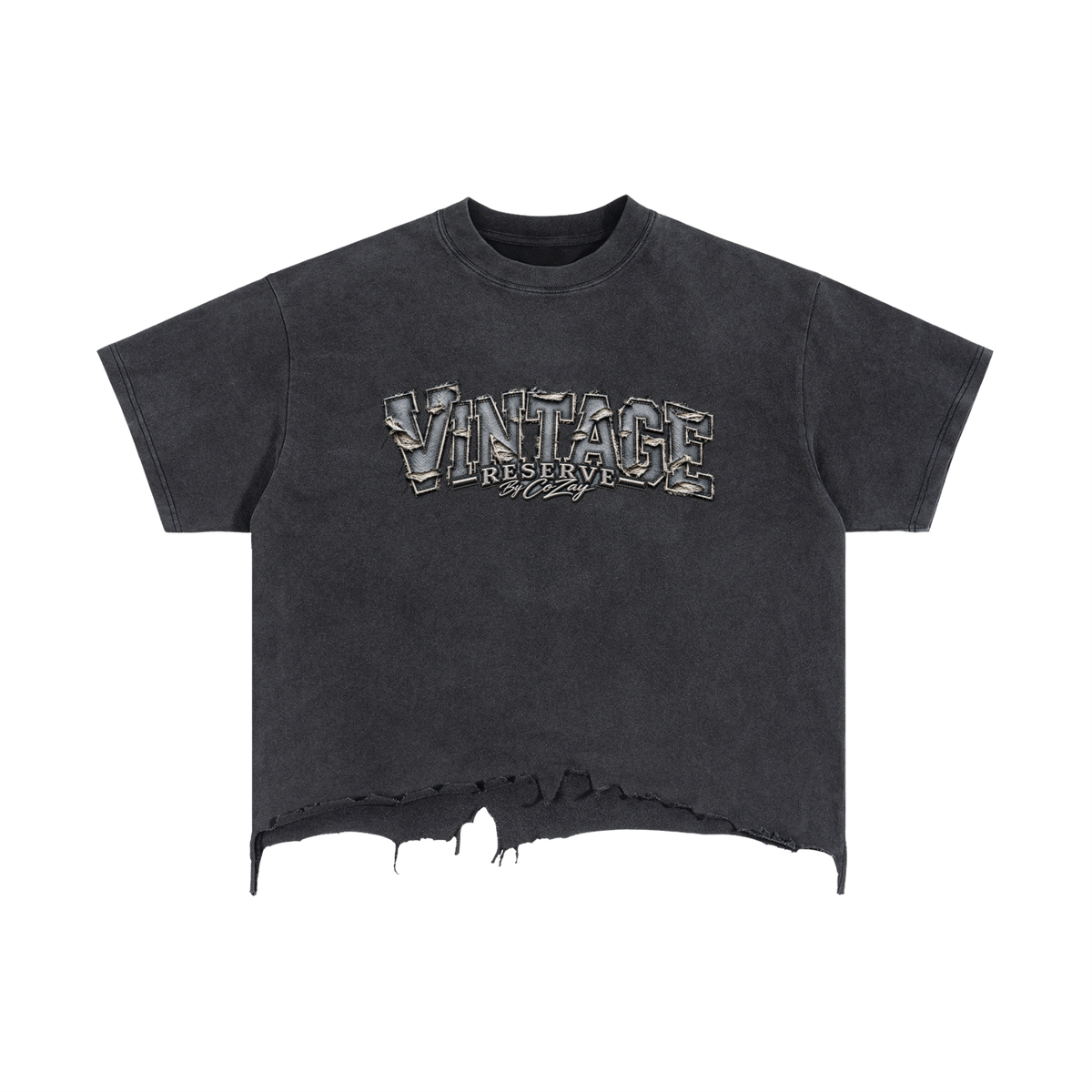 CoZay Original Men's Vintage Wash Boxy Distressed Hem T-Shirt