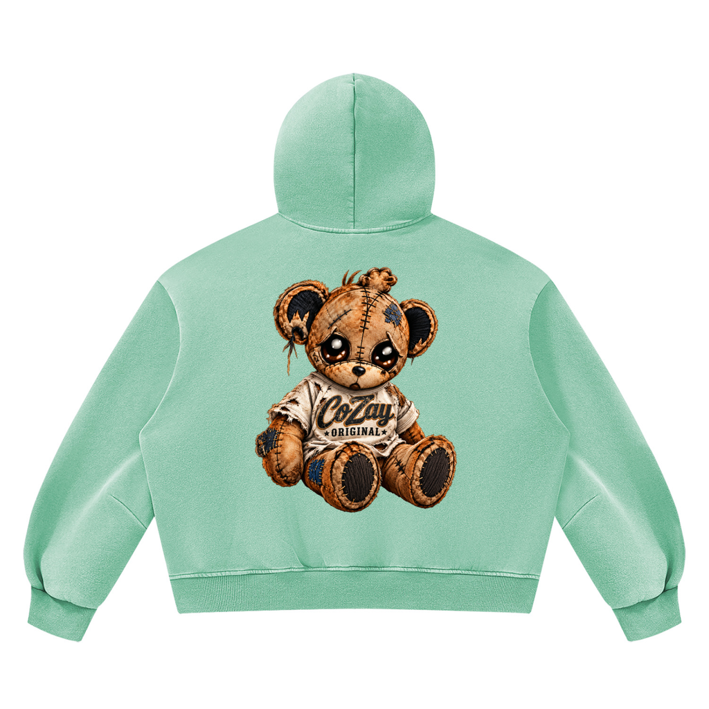 COZAY ORIGINAL Unisex Vintage Wash Boxy Fleece Hoodie