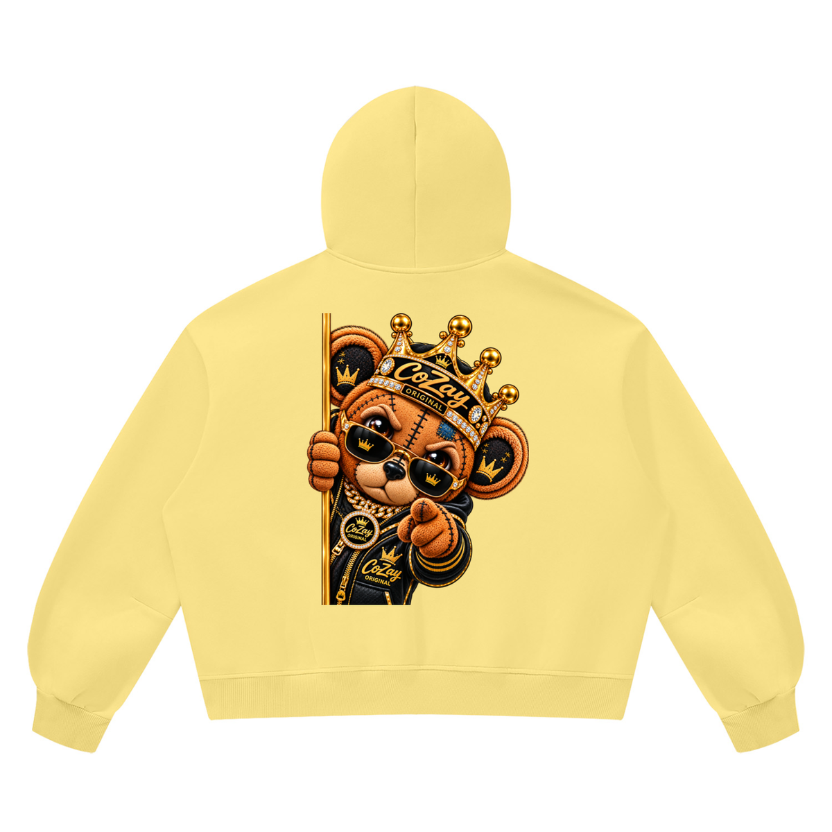 CoZay Original ICU Bear Unisex Vintage Wash Boxy Fleece Hoodie