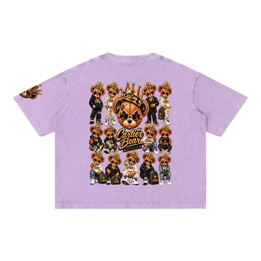 CoZay Original Cartier Bear Mineral Wash Boxy Cotton T-Shirt