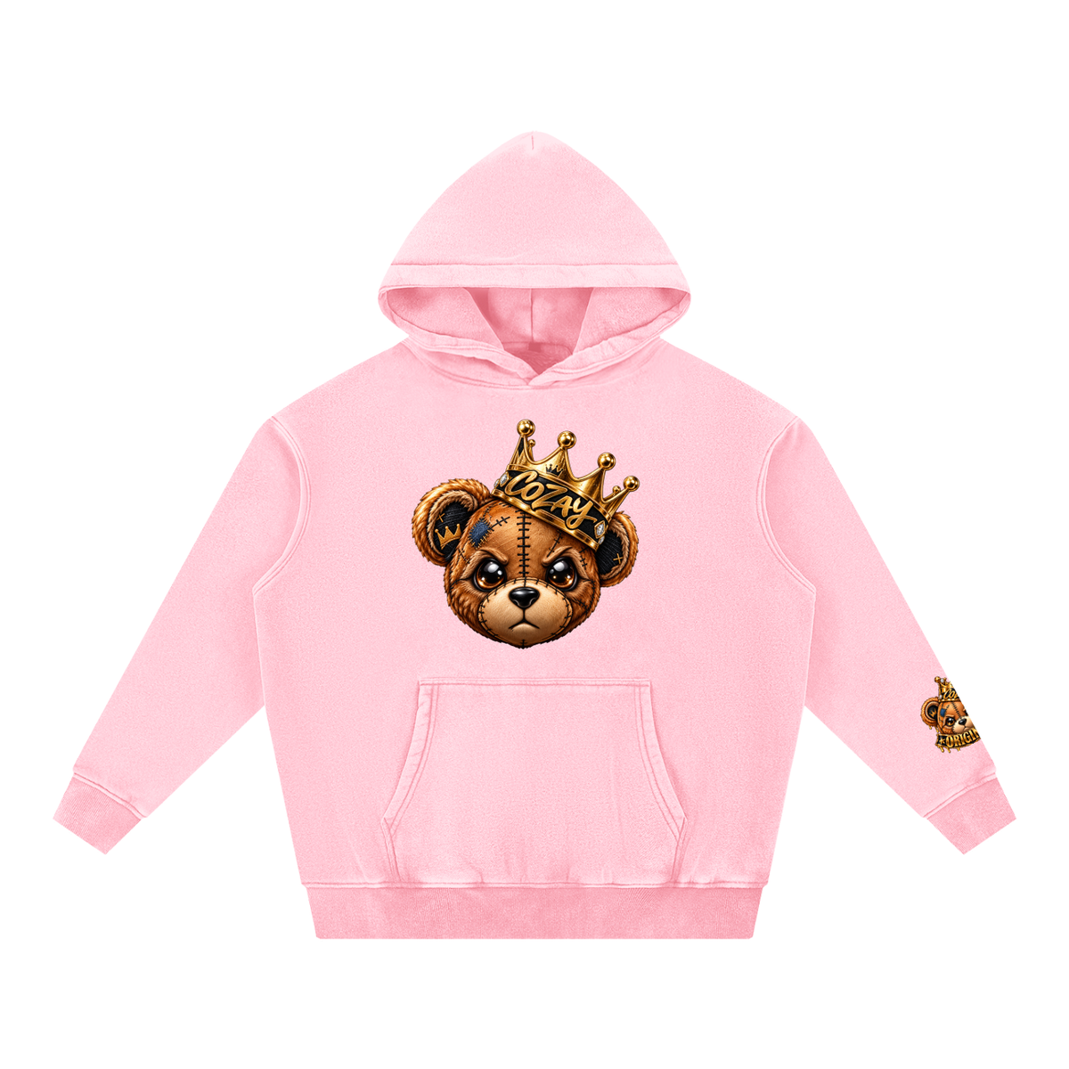 CoZay Original Bear Snow Wash Fleece Oversize Hoodie