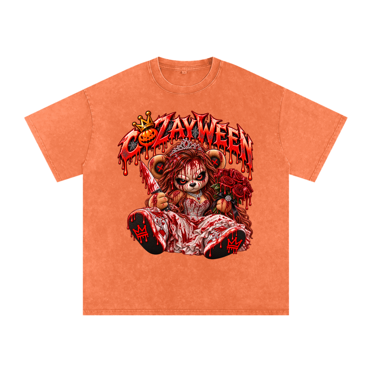 CoZayWeen Carey Snow Washed Oversized Cotton T-Shirt