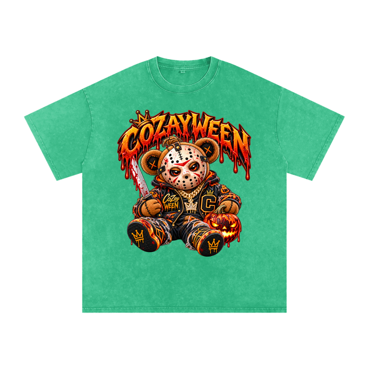 CoZayWeen Jason Snow Washed Oversized Cotton T-Shirt