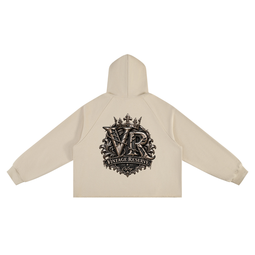Cozay Vintage Reserve Unisex Vintage Wash Raw Edge Boxy Hoodie