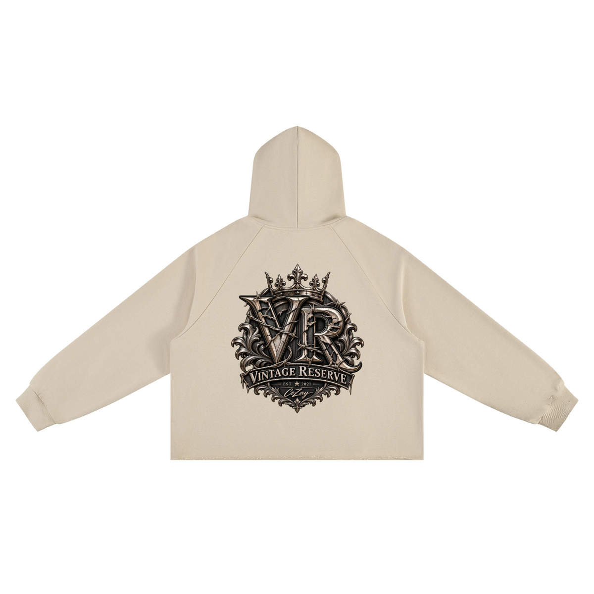 CoZay Vintage Reserve Unisex Vintage Wash Raw Edge Boxy Hoodie