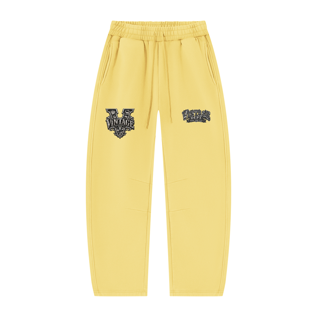 CoZay Original Unisex Vintage Wash Barrel Leg Fleece Sweatpants