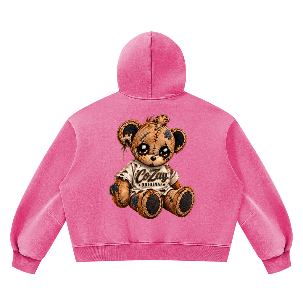 COZAY ORIGINAL Unisex Vintage Wash Boxy Fleece Hoodie