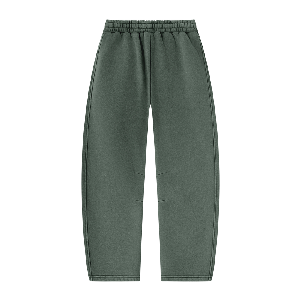 CoZay Original Unisex Vintage Wash Barrel Leg Fleece Sweatpants