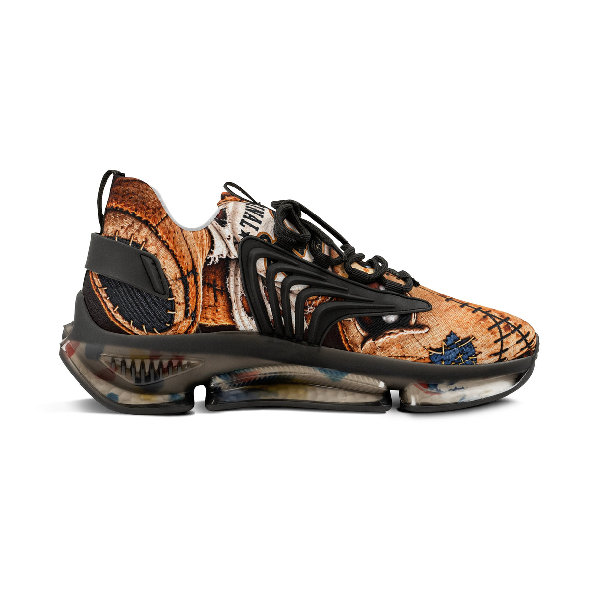 CoZay Original Men's Mesh Sneakers — Vintage Patchwork Leather Print Athletic Shoes