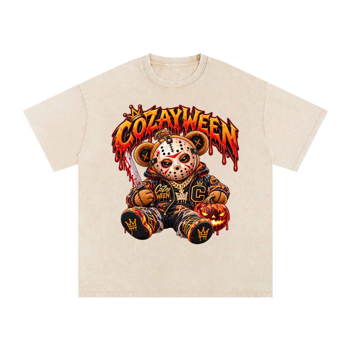 CoZayWeen Jason Snow Washed Oversized Cotton T-Shirt