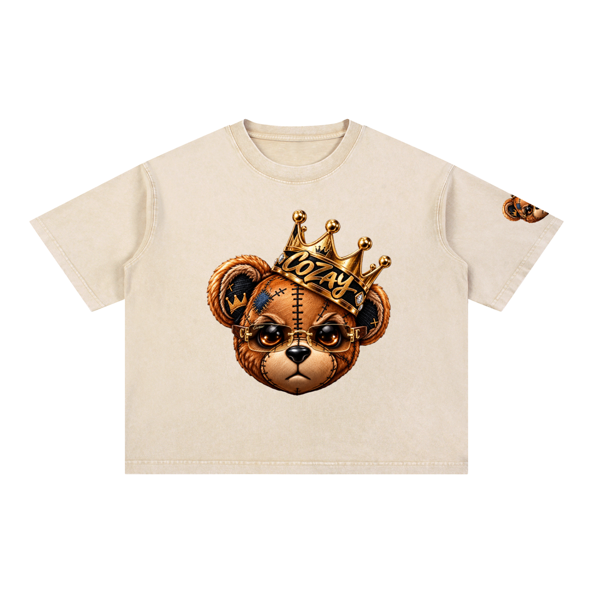 CoZay Original Cartier Bear Mineral Wash Boxy Cotton T-Shirt