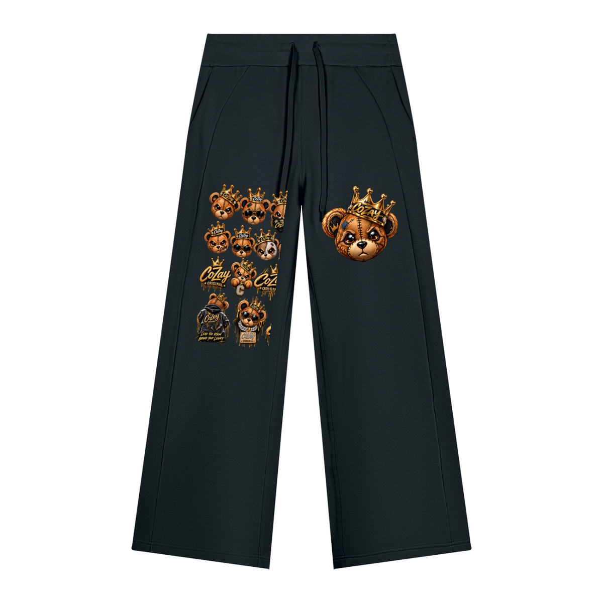 CoZay Original Bear Women's Wide Leg Fleece Sweatpants