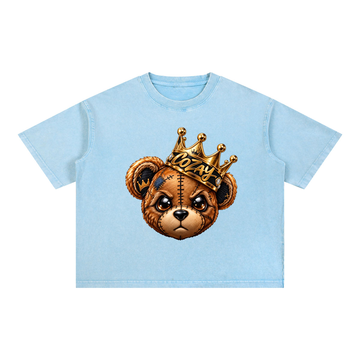 CoZay Original Bear Claw Mineral Wash Boxy Cotton T-Shirt