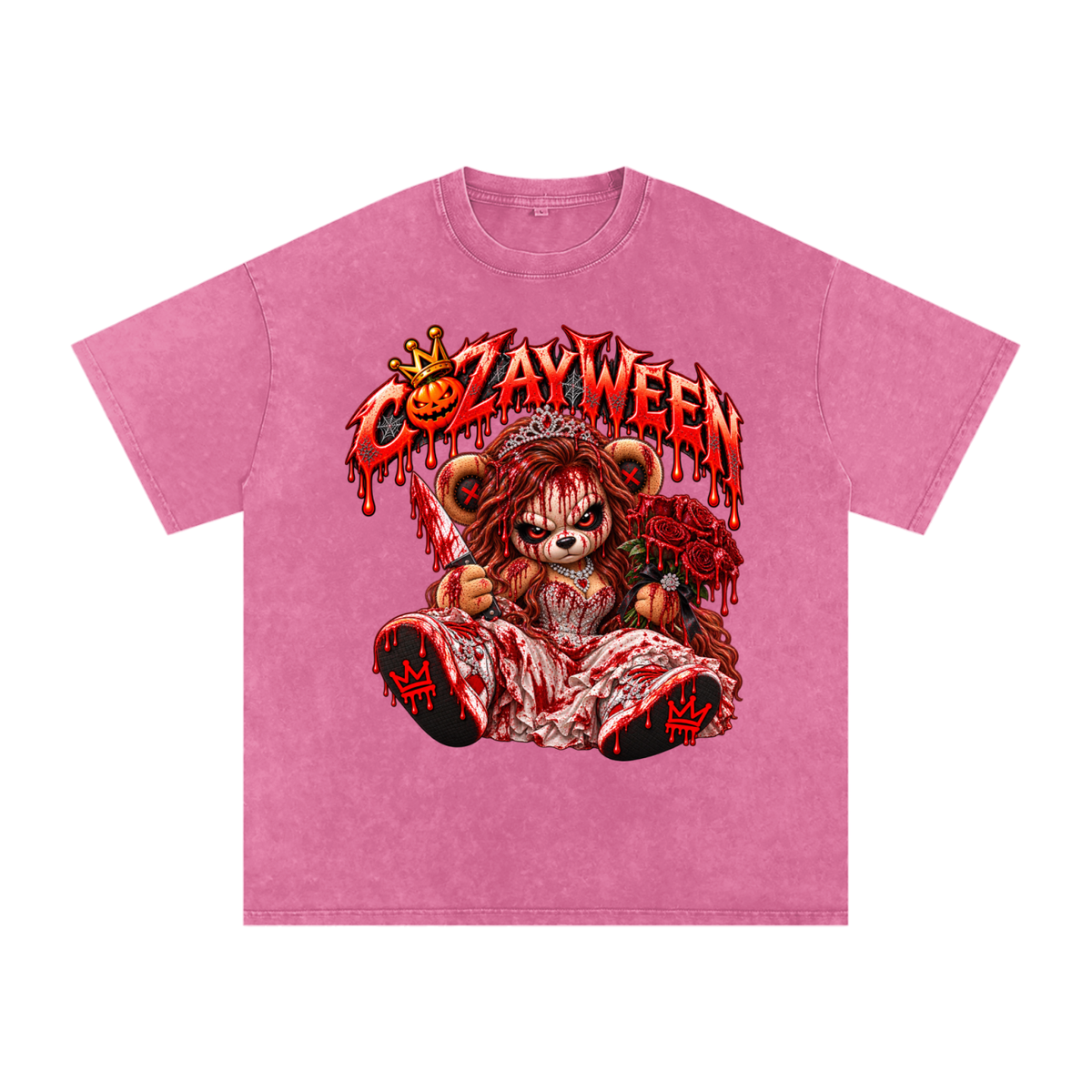 CoZayWeen Carey Snow Washed Oversized Cotton T-Shirt