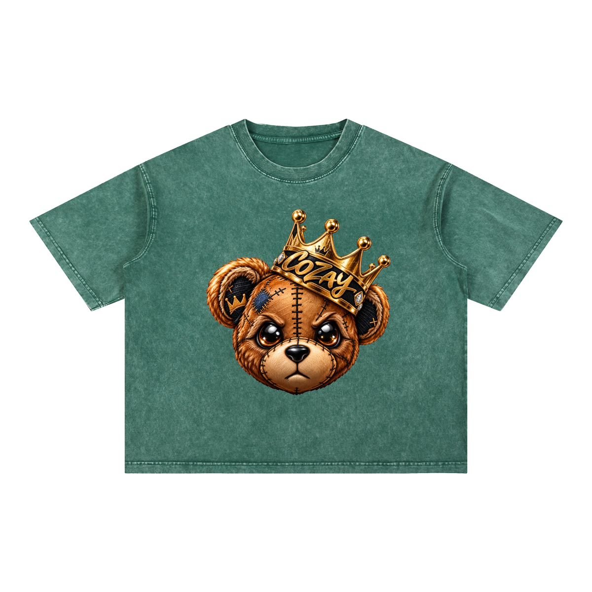 CoZay Original Bear Claw Mineral Wash Boxy Cotton T-Shirt
