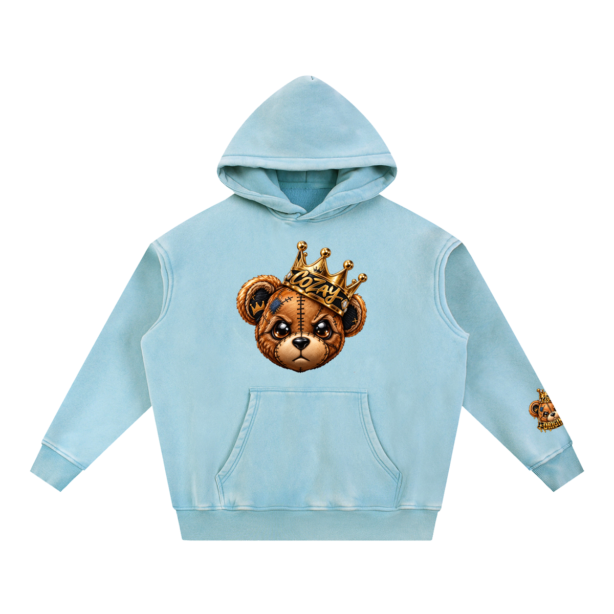 CoZay Original Bear Snow Wash Fleece Oversize Hoodie