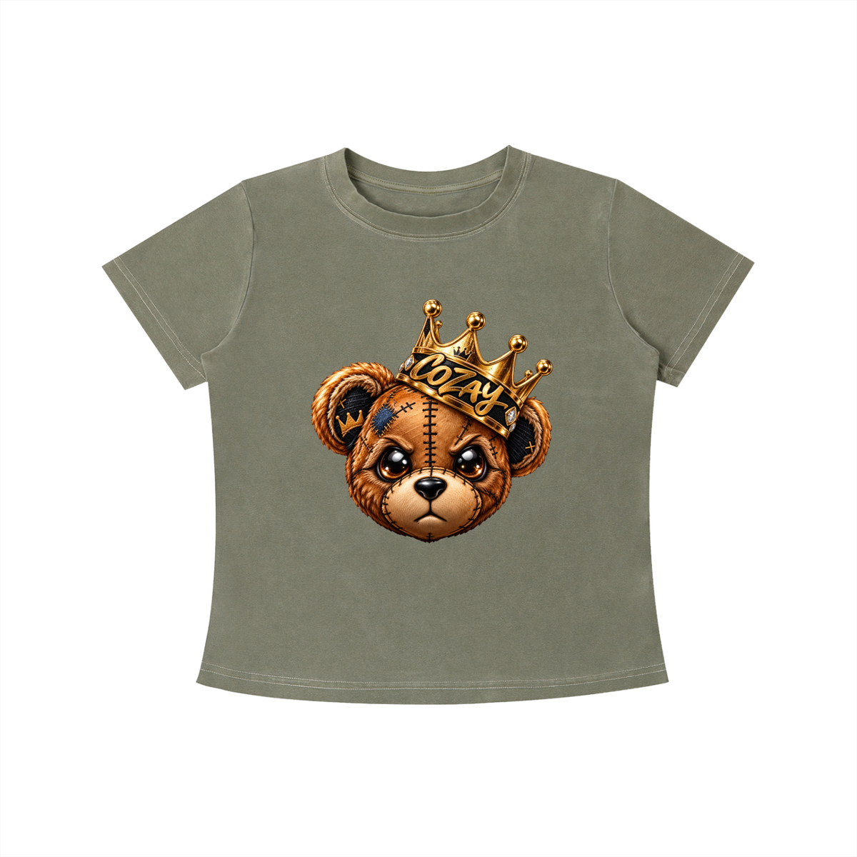 CoZay Original Bear Women's Vintage Wash Slim Fit T-shirt