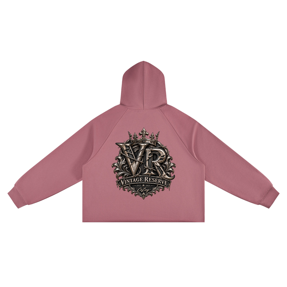 Cozay Vintage Reserve Unisex Vintage Wash Raw Edge Boxy Hoodie