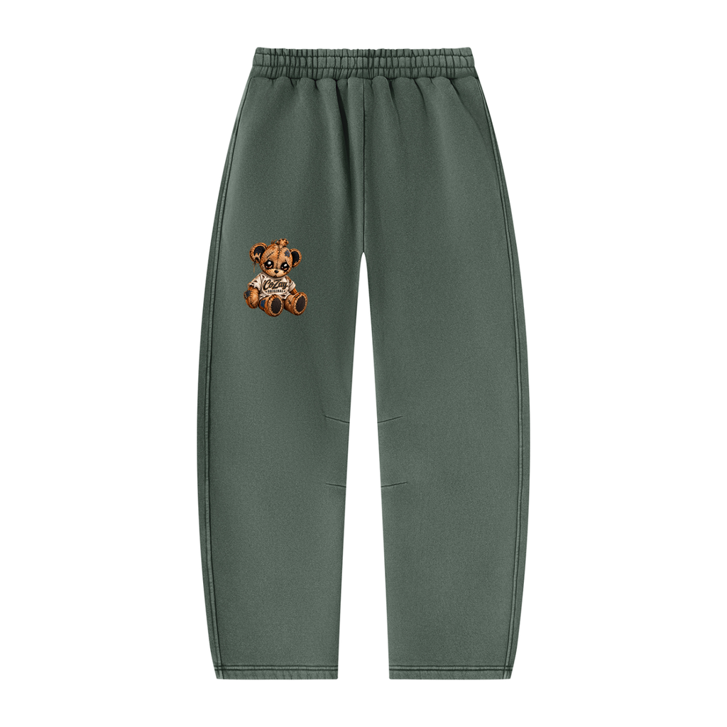 COZAY ORIGINAL Unisex Vintage Wash Barrel Leg Fleece Sweatpants