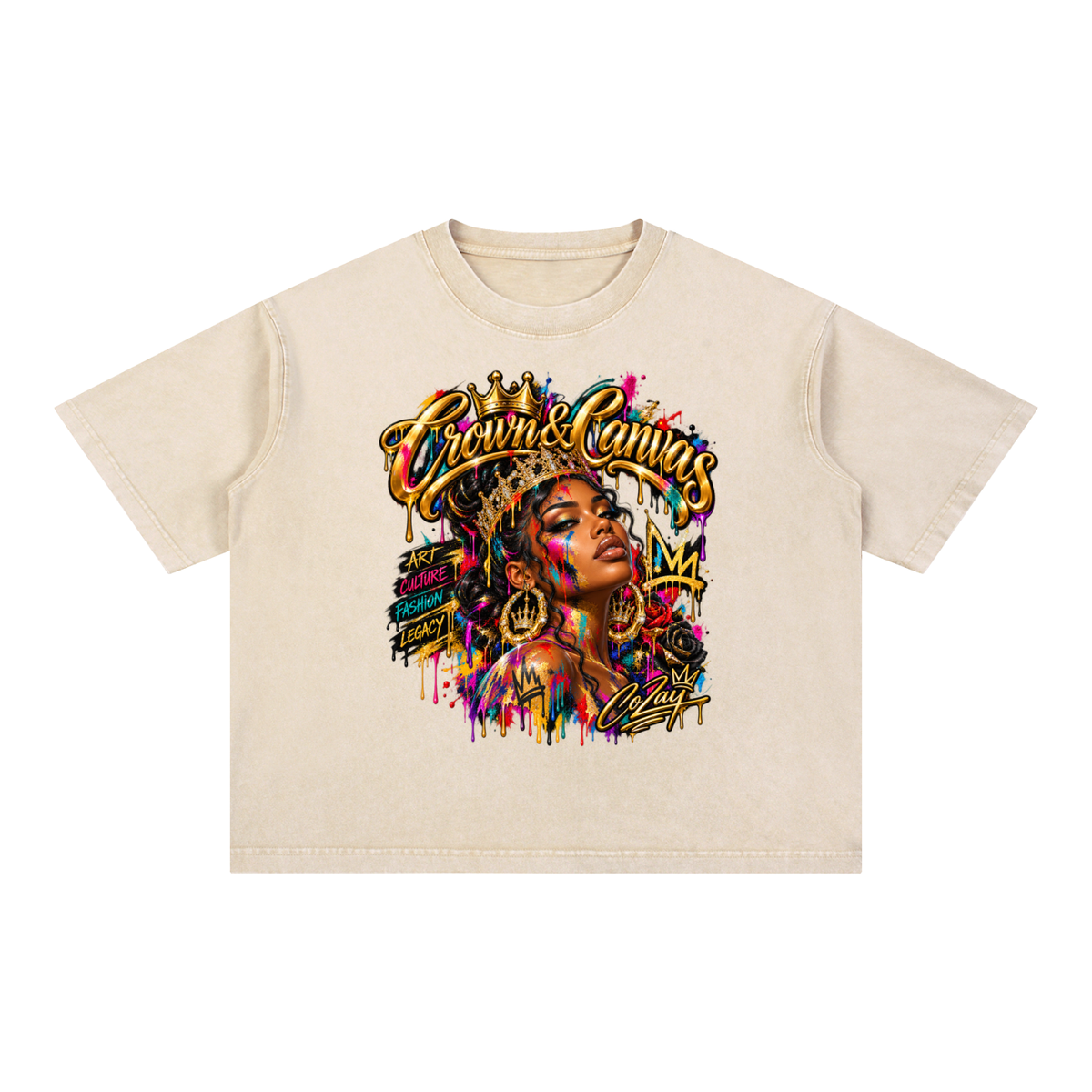 CoZay CC Mineral Wash Boxy Cotton T-Shirt
