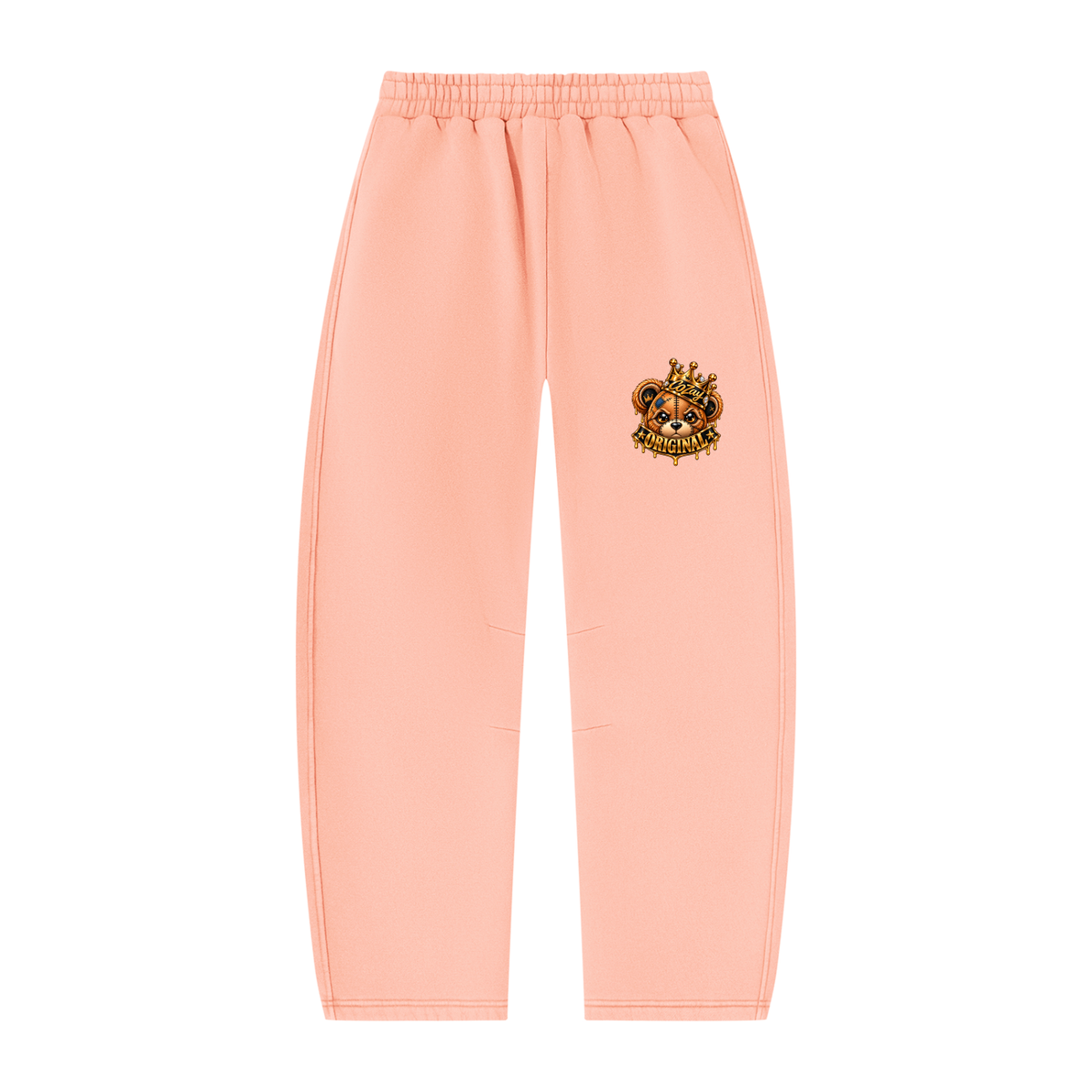 CoZay Original Bear Unisex Vintage Wash Barrel Leg Fleece Sweatpants