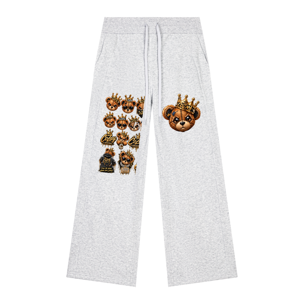 CoZay Original Bear Women's Wide Leg Fleece Sweatpants