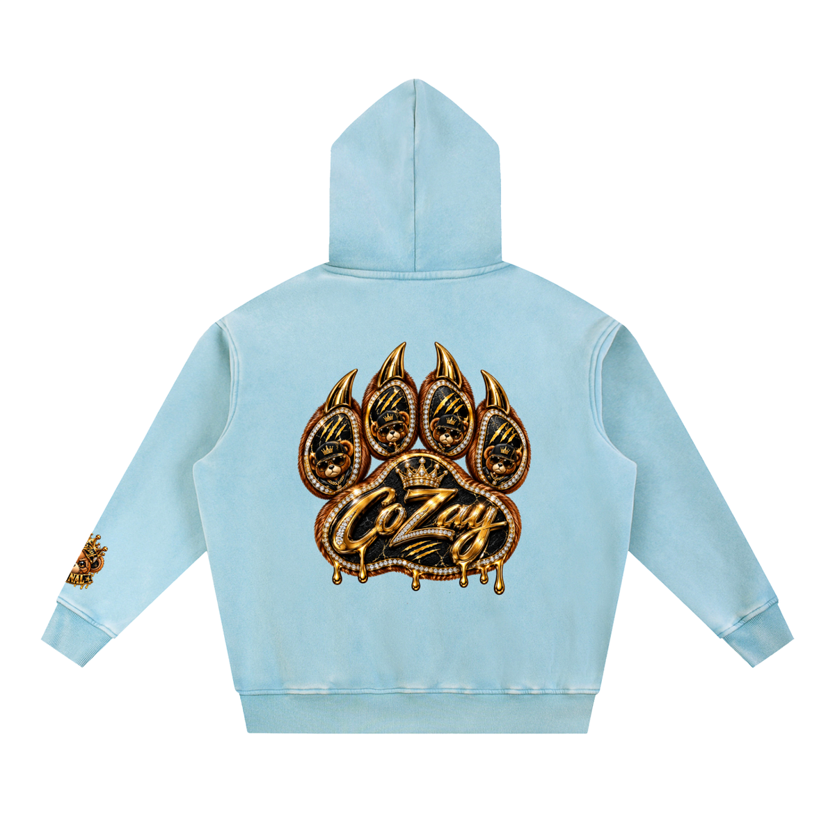 CoZay Original Bear Snow Wash Fleece Oversize Hoodie