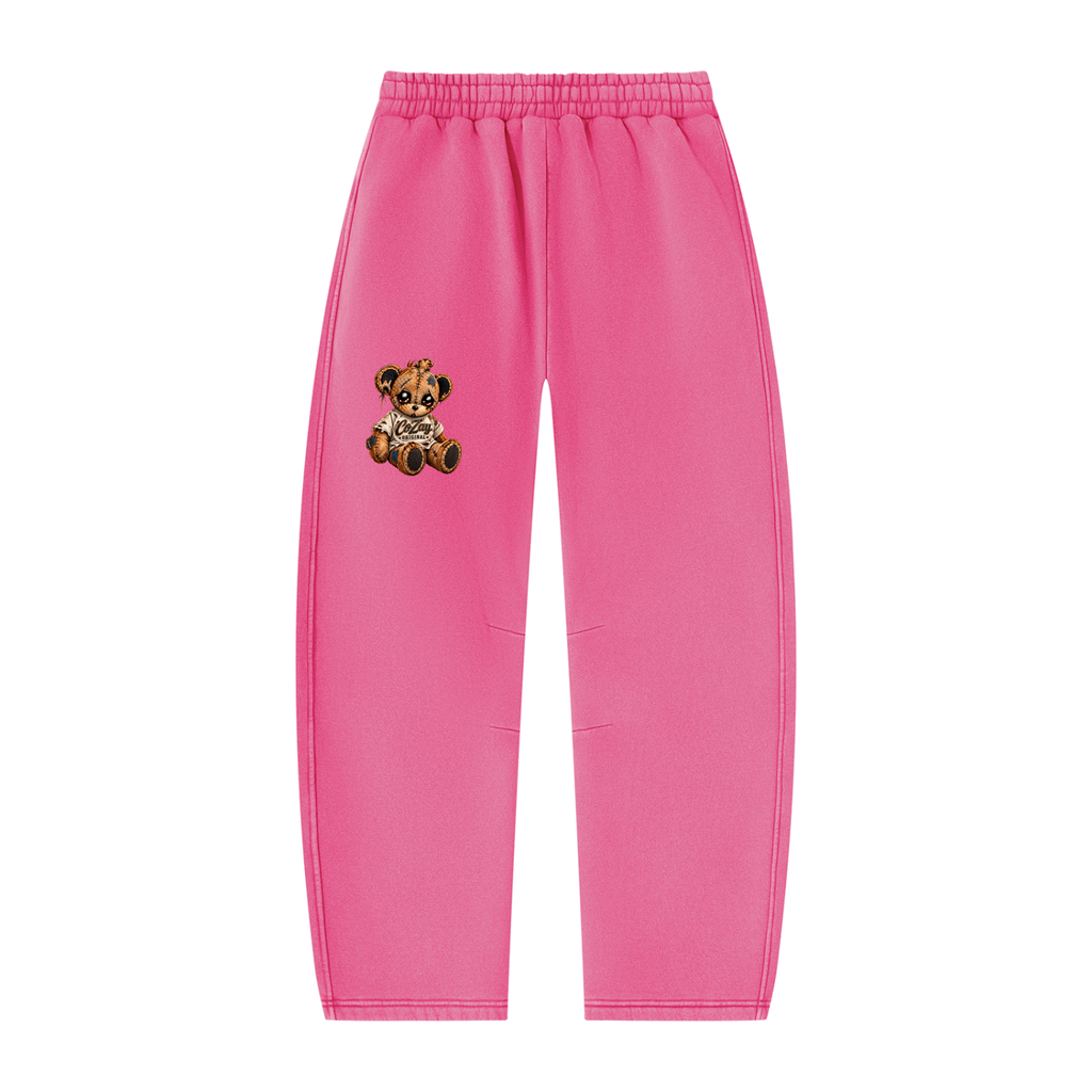 COZAY ORIGINAL Unisex Vintage Wash Barrel Leg Fleece Sweatpants