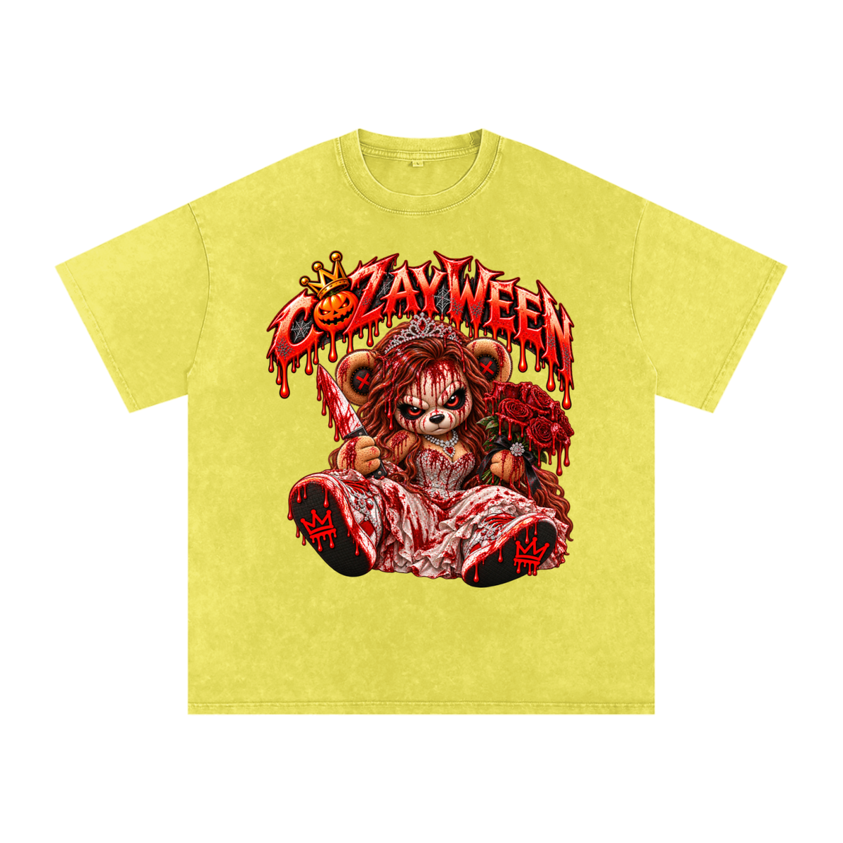 CoZayWeen Carey Snow Washed Oversized Cotton T-Shirt