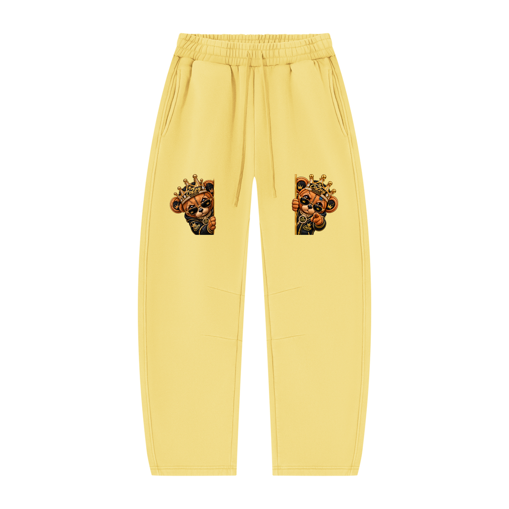 CoZay Original ICU Bear Unisex Vintage Wash Barrel Leg Fleece Sweatpants