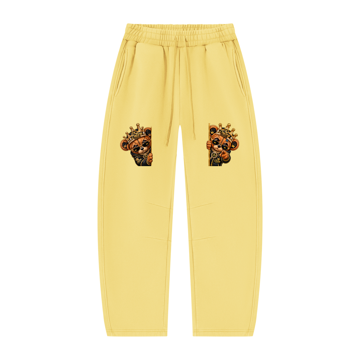 CoZay Original ICU Bear Unisex Vintage Wash Barrel Leg Fleece Sweatpants