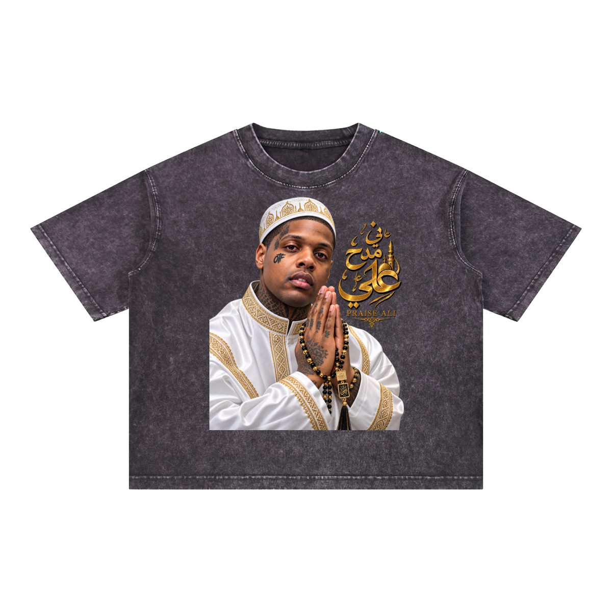 CoZay Signature Lil Durk Mineral Wash Boxy Cotton T-Shirt