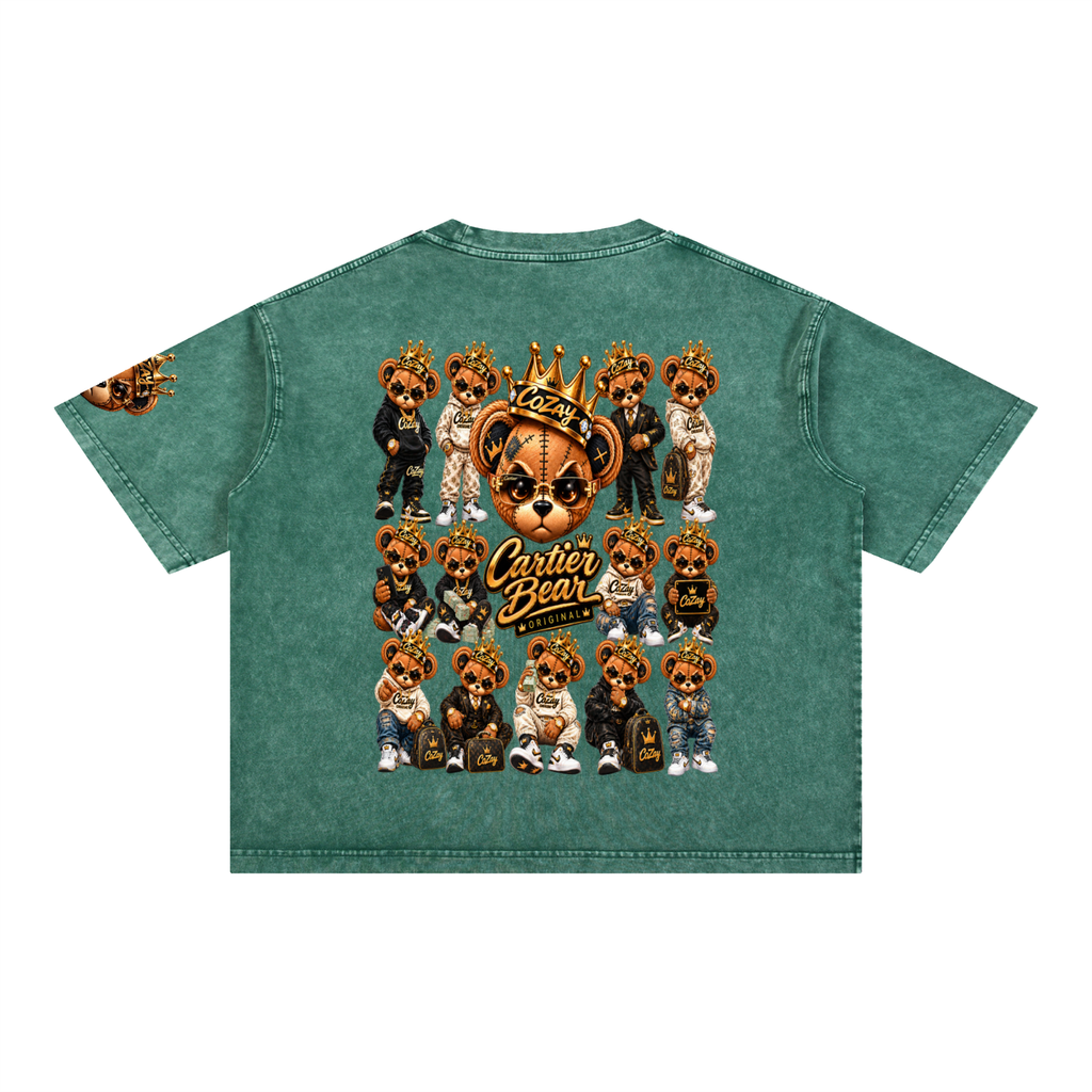 CoZay Original Cartier Bear Mineral Wash Boxy Cotton T-Shirt