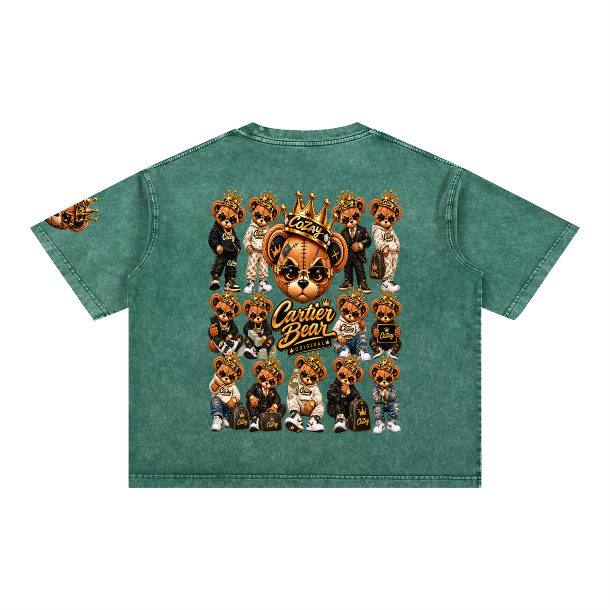CoZay Original Cartier Bear Mineral Wash Boxy Cotton T-Shirt