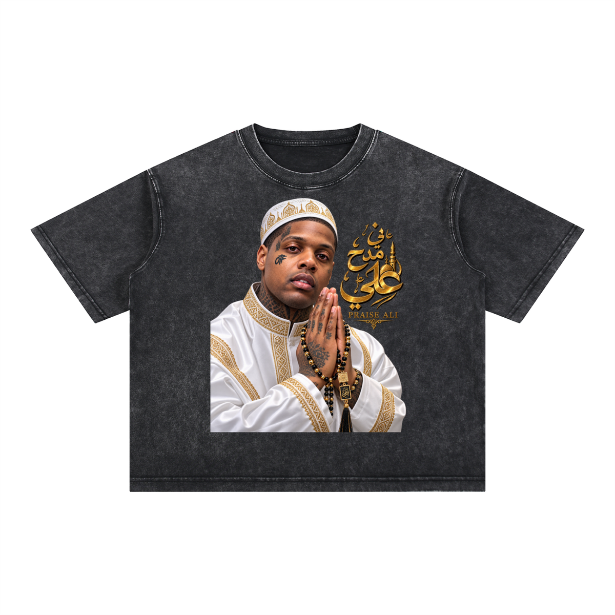 CoZay Signature Lil Durk Mineral Wash Boxy Cotton T-Shirt