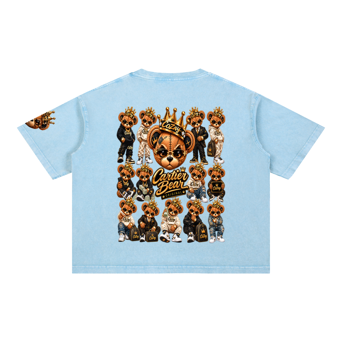 CoZay Original Cartier Bear Mineral Wash Boxy Cotton T-Shirt