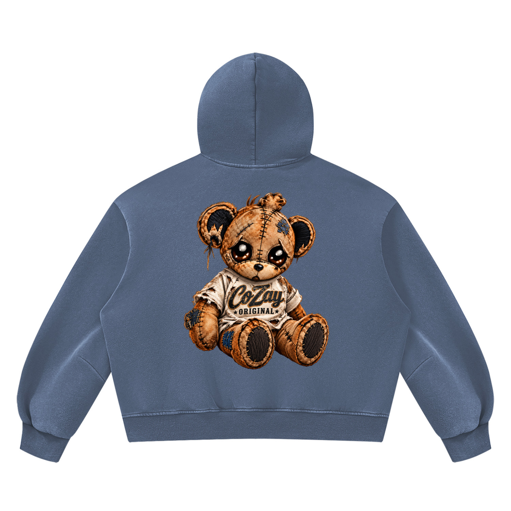 COZAY ORIGINAL Unisex Vintage Wash Boxy Fleece Hoodie