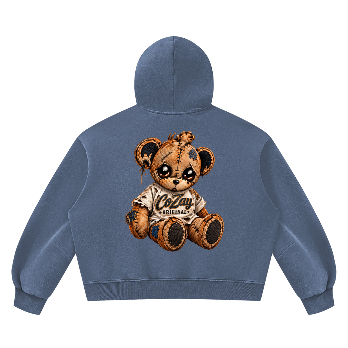COZAY ORIGINAL Unisex Vintage Wash Boxy Fleece Hoodie