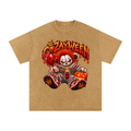 CoZayWeen Pennywise Snow Washed Oversized Cotton T-Shirt